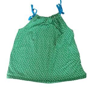 Hanna Andersson Girl's Green Polka Dot Pillowcase Dress  Size 130 (8)